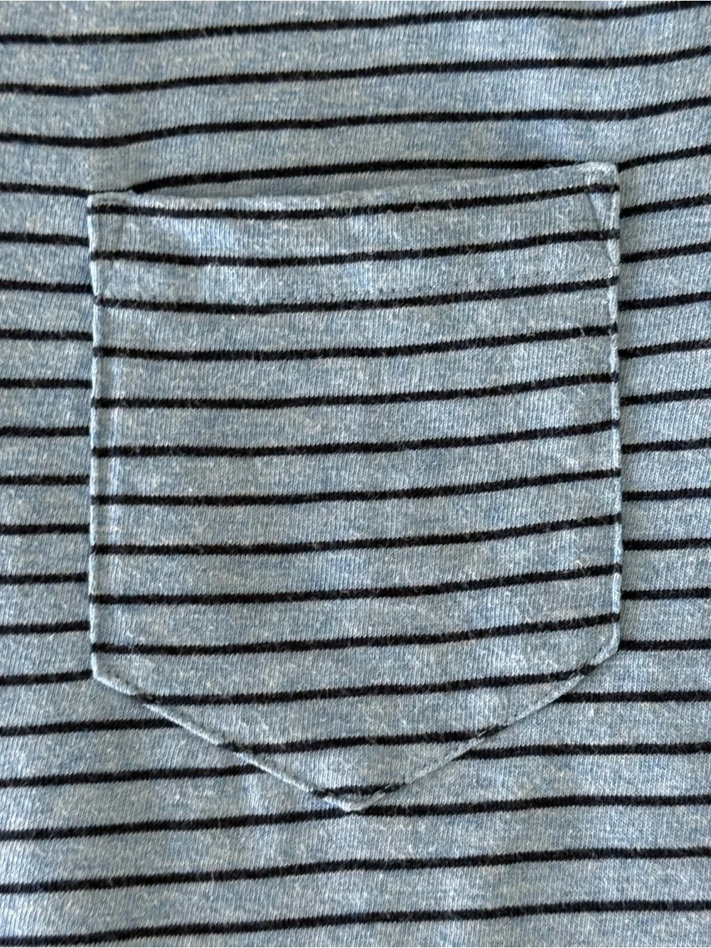J.Crew Slub Cotton Stripe Men's Medium Blue Pocket Polo Shirt Preppy Collegiate